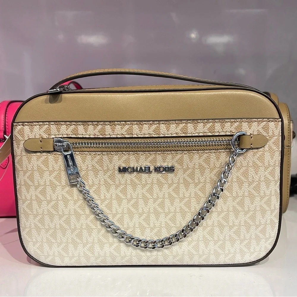 Michael Kors Jet Set Large Ombré Signature Logo EW Crossbody Body Dusk  NWT